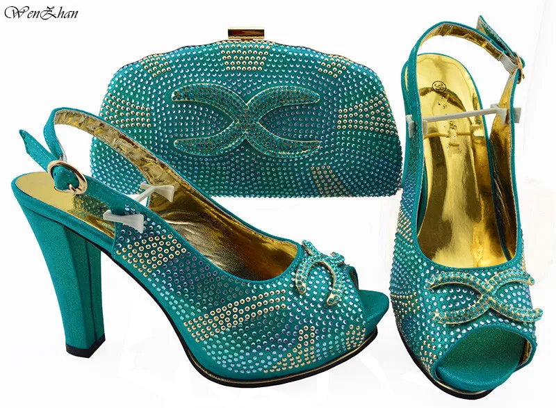 Latest Italian Ladies Shoes and Bags To Match Set Nigerian High Heel Shoes and Matching Bag Decorated with Rhinestones B87-12
Latest Italian Ladies Shoes and Bags To Match Set Nigerian High Heel Shoes and Matching Bag Decorated with Rhinestones B87-12