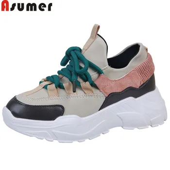 ASUMER 2020 new shoes woman round toe lace up sneakers women casual flat platform ladies shoes comfortable flats women
ASUMER 2020 new shoes woman round toe lace up sneakers women casual flat platform ladies shoes comfortable flats women