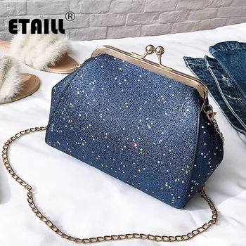 ETAILL European and American Fashion Sequins Chain Bag Paillette Hasp Bling Shoulder Crossbody Bag Fashion Evening Bag Clutches
ETAILL European and American Fashion Sequins Chain Bag Paillette Hasp Bling Shoulder Crossbody Bag Fashion Evening Bag Clutches