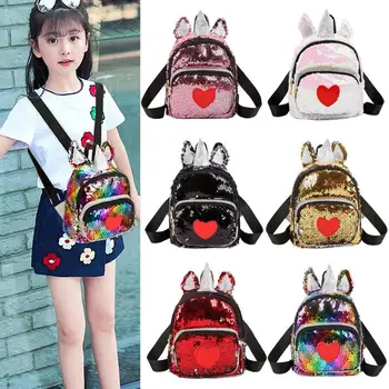 Fashion Ear Horn Decor Small Travel Backpacks Cute Kids Casual School Bags Children Sequins Knapsack Love Heart Rucksack
Fashion Ear Horn Decor Small Travel Backpacks Cute Kids Casual School Bags Children Sequins Knapsack Love Heart Rucksack