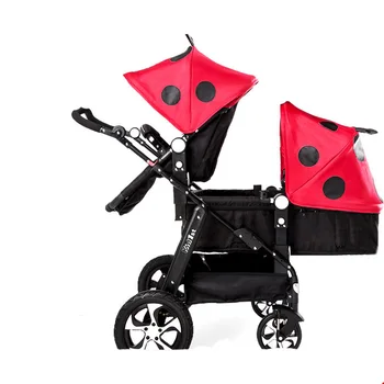 

Kid1st Twin Baby Stroller, Light Folding, Sitting And Lying Double Cart, High Landscape Stroller