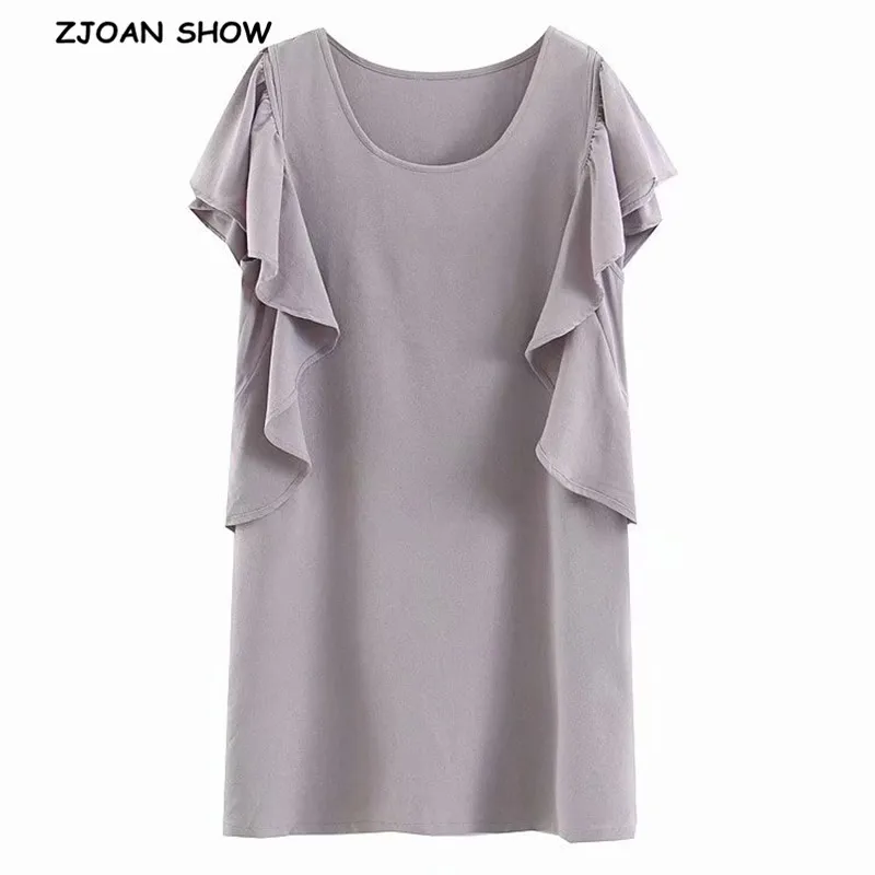 2019 Elegant Split Ruffles Short Sleeve Women Dress Retro O neck Hollow Out Shoulder Loose Short Dresses Femme Vestido
2019 Elegant Split Ruffles Short Sleeve Women Dress Retro O neck Hollow Out Shoulder Loose Short Dresses Femme Vestido