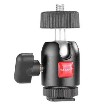 Neewer 1/4 inch Screw Tripod Mini Ball Head with Lock and Hot Shoe Adapter for LED Light/Monitor/DSLR Cameras/Video/Camcorders
Neewer 1/4 inch Screw Tripod Mini Ball Head with Lock and Hot Shoe Adapter for LED Light/Monitor/DSLR Cameras/Video/Camcorders