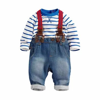 2 Pcs Sets Baby Boys Long Sleeve Striped T-Shirt +Jeans Bib Pants Overall Outfits Newborn Kids Clothes Set BABY clothes
2 Pcs Sets Baby Boys Long Sleeve Striped T-Shirt +Jeans Bib Pants Overall Outfits Newborn Kids Clothes Set BABY clothes