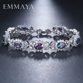 EMMAYA New Arrival Oval Shape Multicolor Green Blue CZ Cubic Zirconia Slider Chain Bracelets For Women Christmas Jewelry
EMMAYA New Arrival Oval Shape Multicolor Green Blue CZ Cubic Zirconia Slider Chain Bracelets For Women Christmas Jewelry