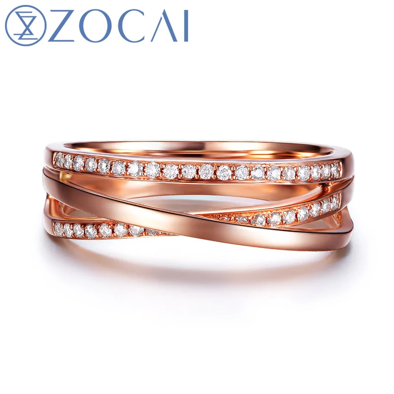 ZOCAI Brand Ring 100% natural diamond 0.16 ct in total 18K rose gold diamond wedding women ring fine jewelry W00834
ZOCAI Brand Ring 100% natural diamond 0.16 ct in total 18K rose gold diamond wedding women ring fine jewelry W00834