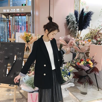 2020 New Loose Casual Double-Breasted Suit Spring Autumn Women Fashion Solid Color Large Size Suit Retro Suit Collar Suit LQ330
2020 New Loose Casual Double-Breasted Suit Spring Autumn Women Fashion Solid Color Large Size Suit Retro Suit Collar Suit LQ330