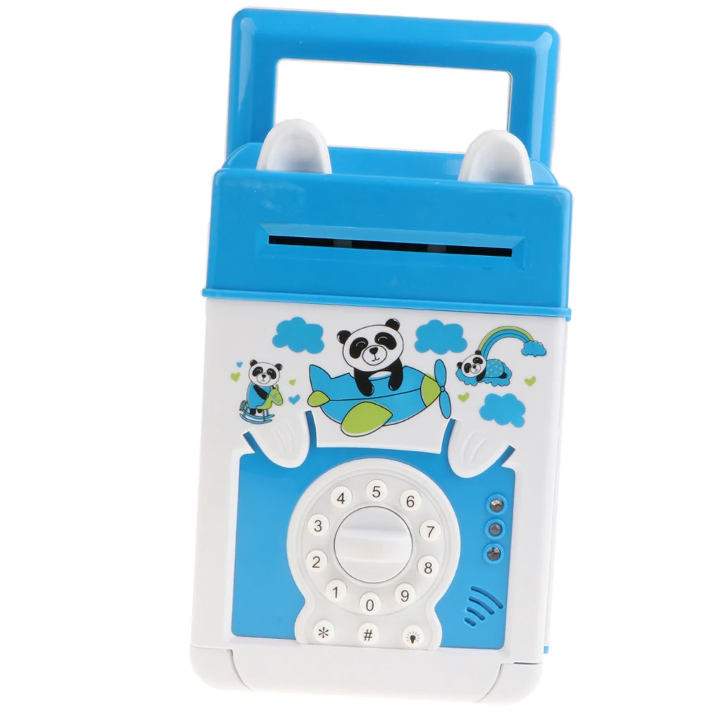Electronic Password Piggy Bank for Kids Girls Boys Mini ATM Coin Cash Money Saving Box Pretend & Banking Toy Kid Gifts - Bear