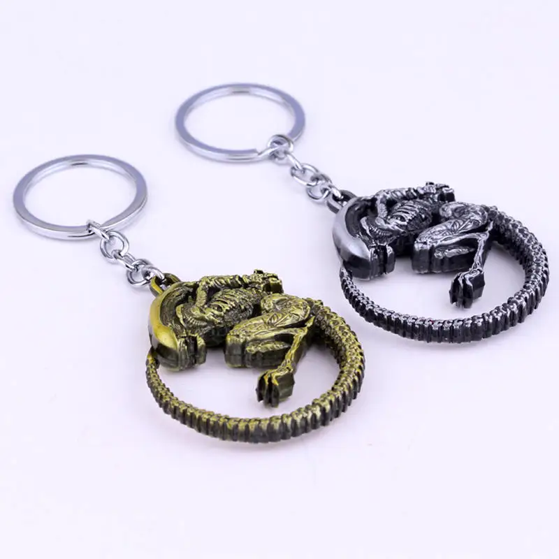 dongsheng Men Cool Jewelry Game Aliens Predator AVP Keychain Alien Queen pendant keyring Accessories Key Chains For Fans Gift | Украшения и