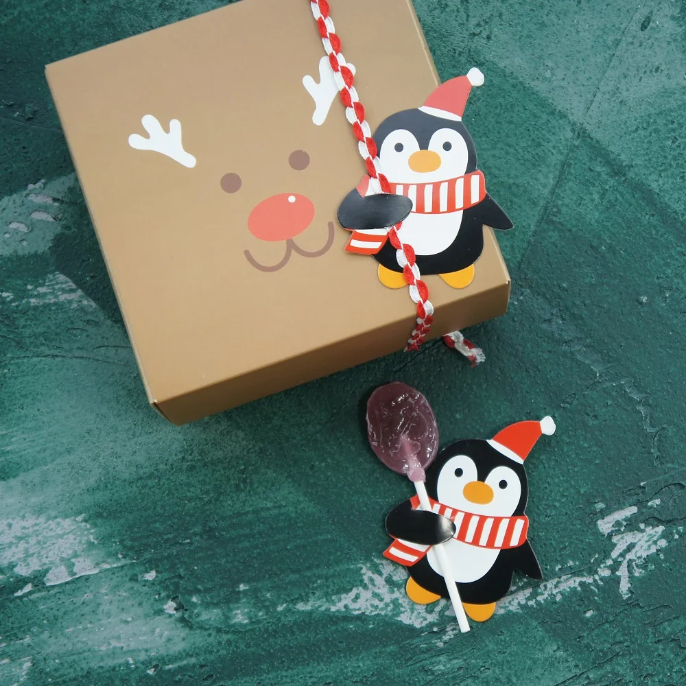 new 50pcs lollipop cover penguin design children birthday wedding candy decorate holiday Christmas gift packaging
new 50pcs lollipop cover penguin design children birthday wedding candy decorate holiday Christmas gift packaging
