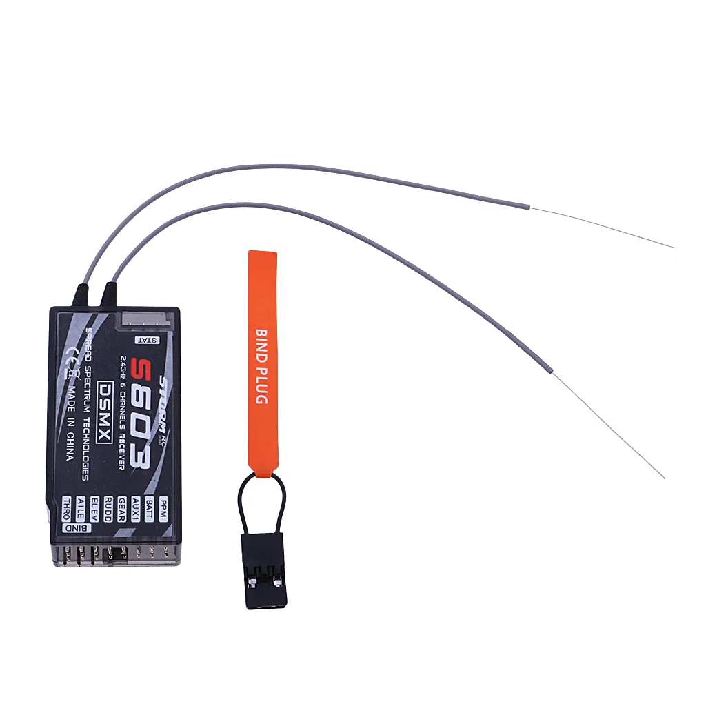 S603 Receiver 7CH 2.4G for JR SPECTRUM DSM-X DSM2 Transmitter S603 supports JR and SPECTRUM DSM-X DSM2 two modes
S603 Receiver 7CH 2.4G for JR SPECTRUM DSM-X DSM2 Transmitter S603 supports JR and SPECTRUM DSM-X DSM2 two modes
