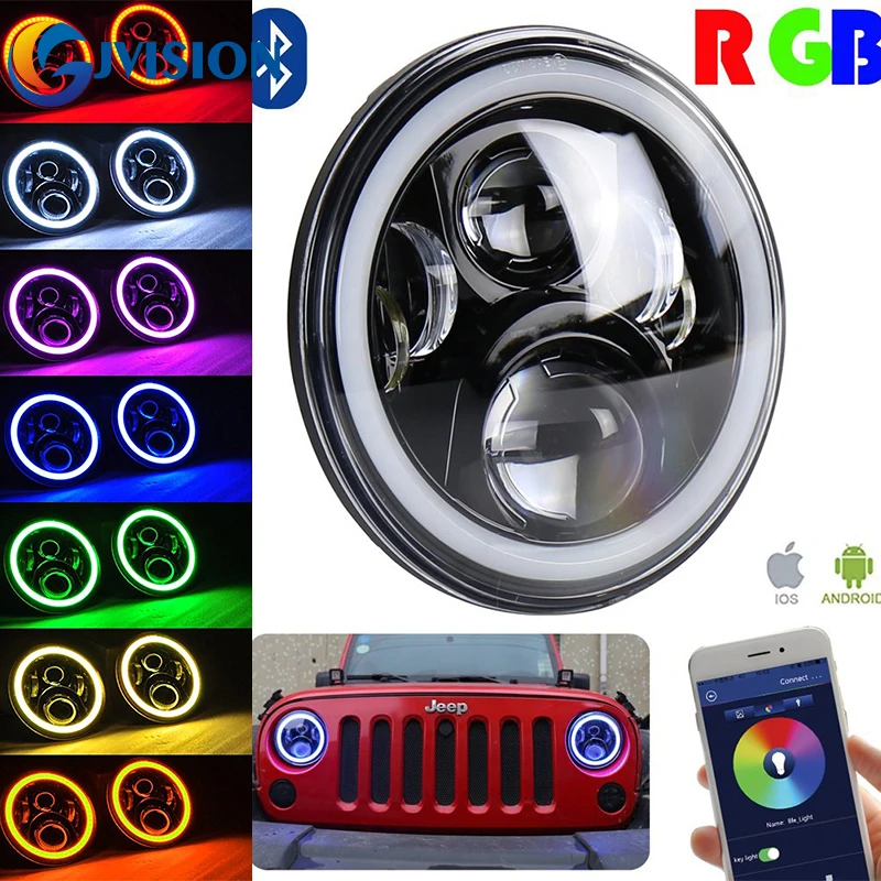 7-дюймовая круглая фара с rgb-кольцом Halo 7 ''60 Вт DRL фара мигающая RGB ангельские глазки с Bluetooth управлением для Jeep Wrangler JK
7-дюймовая круглая фара с rgb-кольцом Halo 7 ''60 Вт DRL фара мигающая RGB ангельские глазки с Bluetooth управлением для Jeep Wrangler JK