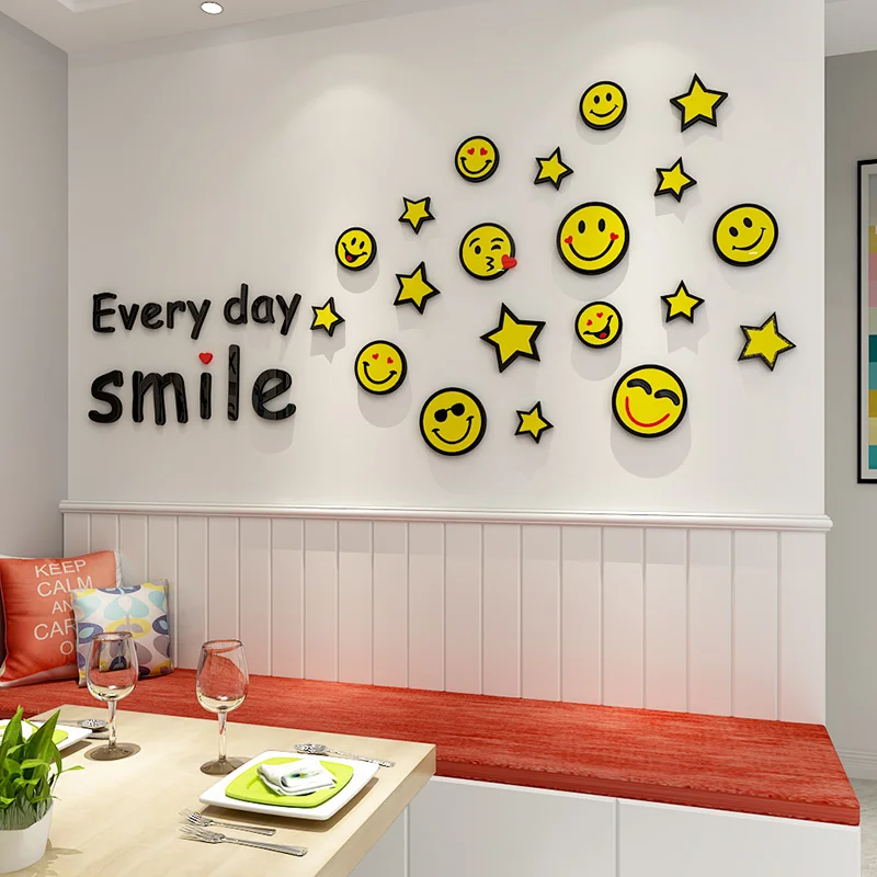 Lovely stickers smile face wall decorations and decorative 3D wall stickers for kids
Lovely stickers smile face wall decorations and decorative 3D wall stickers for kids