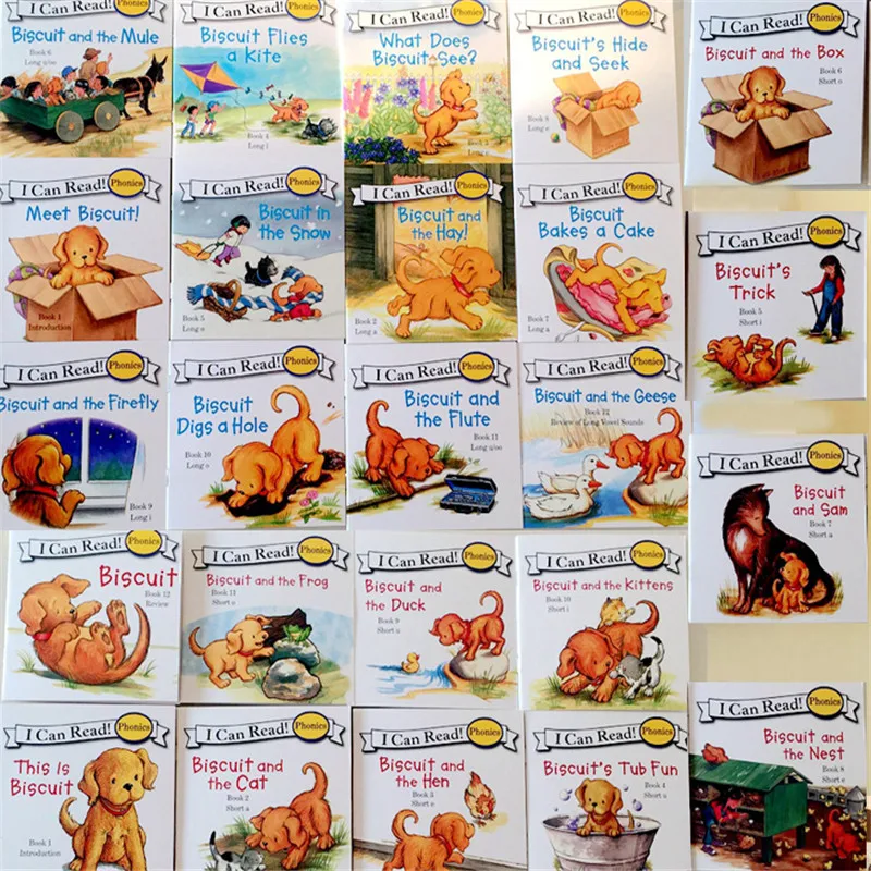 24 books/set Biscuit Series Phonics English Picture Books I can read Children story book Early Educaction pocket reading book
24 books/set Biscuit Series Phonics English Picture Books I can read Children story book Early Educaction pocket reading book
