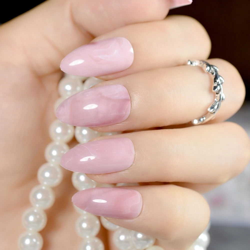STILETTO marble nail tips light pink press on artificial fake nails full cover plastic ladies finger decoration
STILETTO marble nail tips light pink press on artificial fake nails full cover plastic ladies finger decoration