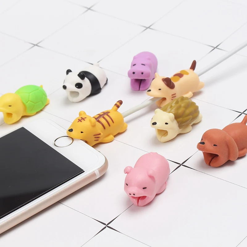 

1 pcs Protector Management Animal Cable Winder Shaped Tiger Cute Animal for iPhone Cable Charger USB Cable Winder Holder Parts