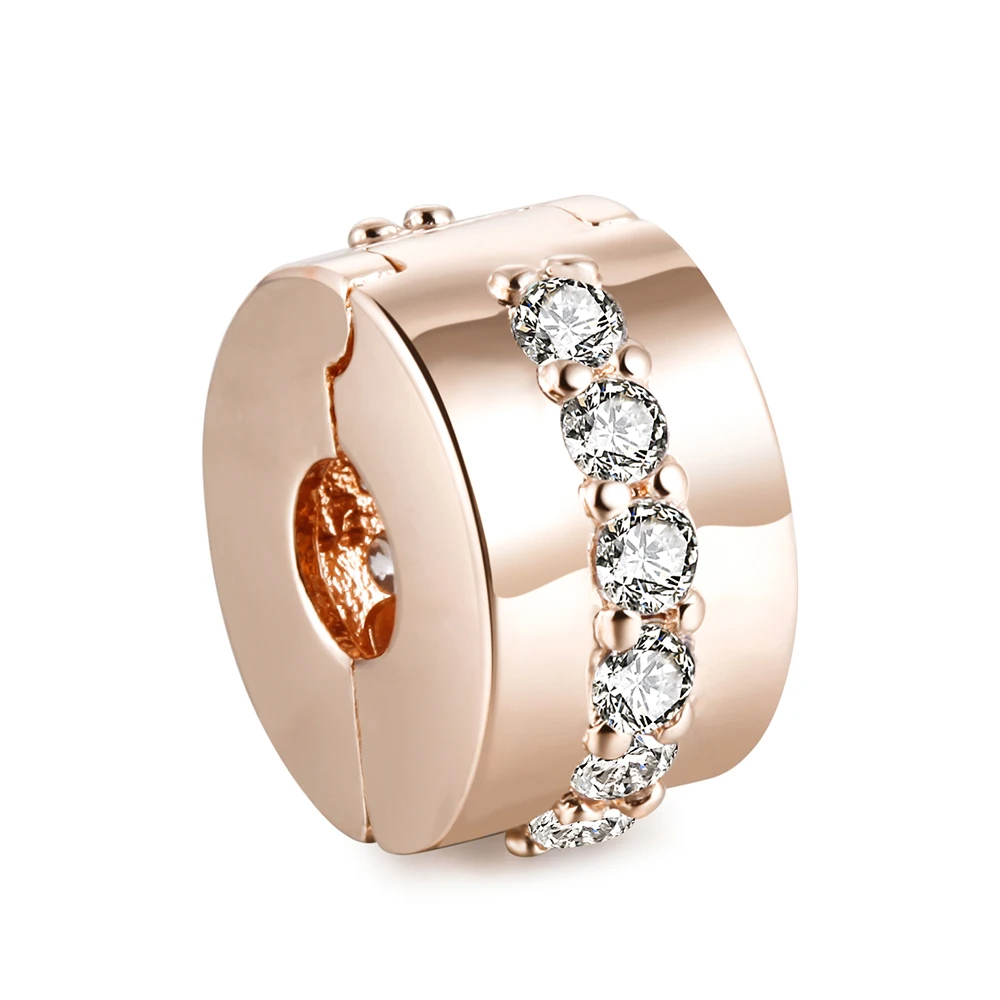 Rose Gold Beads For Jewelry Making Shining Clip Charms Fit Original Sterling Silver Bracelets Woman Jewelry
Rose Gold Beads For Jewelry Making Shining Clip Charms Fit Original Sterling Silver Bracelets Woman Jewelry
