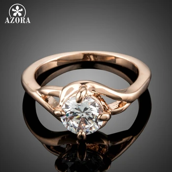 AZORA Clear Cubic Zirconia Rose Gold Color Rings for Women Trendy Engagement Accessorise Female Classic Jewelry Gift TR0201
AZORA Clear Cubic Zirconia Rose Gold Color Rings for Women Trendy Engagement Accessorise Female Classic Jewelry Gift TR0201