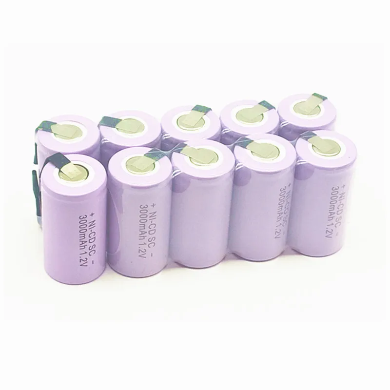 10PCS SC battery rechargeable battery sub battery SC Ni-Cd battery 1.2 v with tab 3000 mAh for Electric tool
10PCS SC battery rechargeable battery sub battery SC Ni-Cd battery 1.2 v with tab 3000 mAh for Electric tool