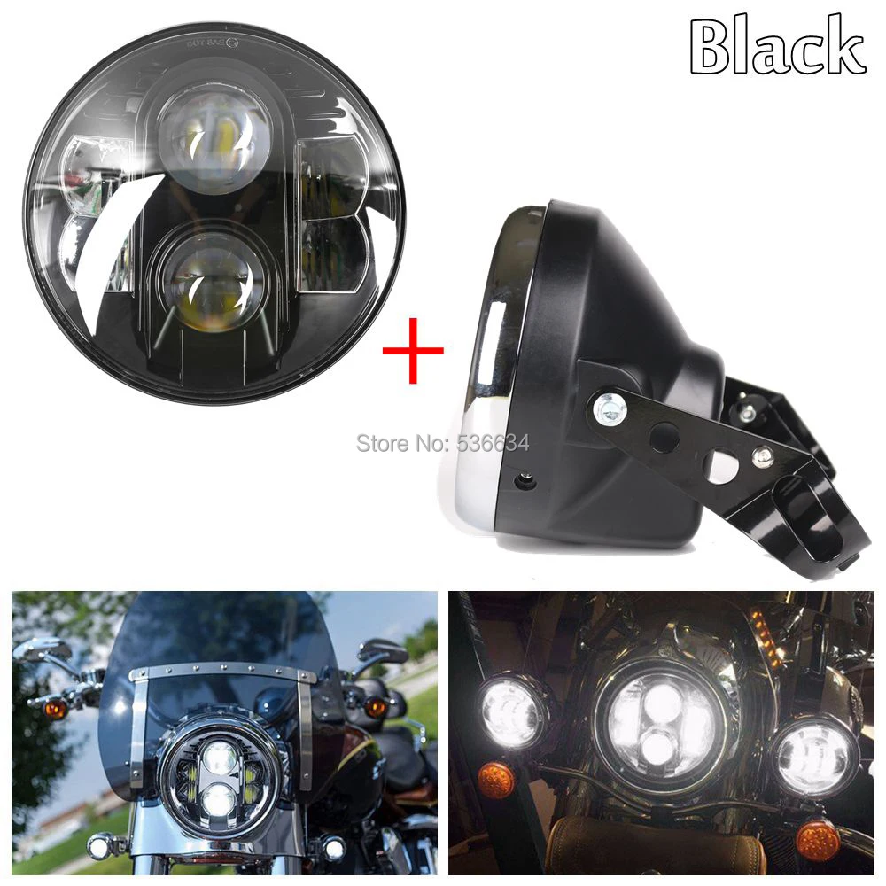 1PC 80W 7 Inch Projector Led Headlight Hi/Low Beam + 7"Headlight Mounting Bracket Housing for Motorbike Softail Slim
1PC 80W 7 Inch Projector Led Headlight Hi/Low Beam + 7"Headlight Mounting Bracket Housing for Motorbike Softail Slim