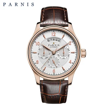 Business Gold Watch Men 43mm Parnis Mechanical Watches Power Reserve Calandar Sapphire relogio masculino
Business Gold Watch Men 43mm Parnis Mechanical Watches Power Reserve Calandar Sapphire relogio masculino