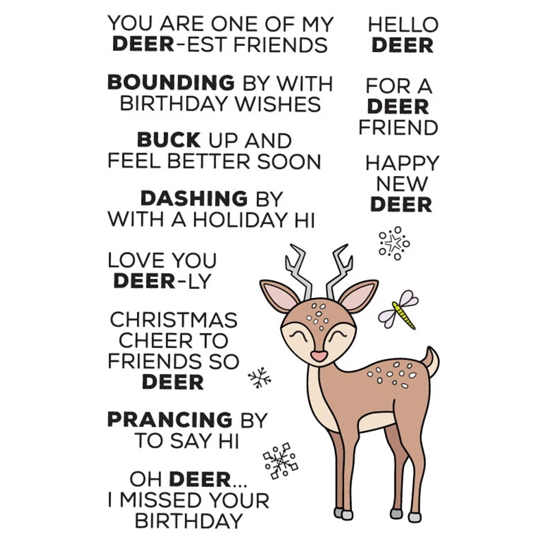 H006Dani-Deer-Animal-House-Clear-Stamps-Technique-Tuesday11 x 16