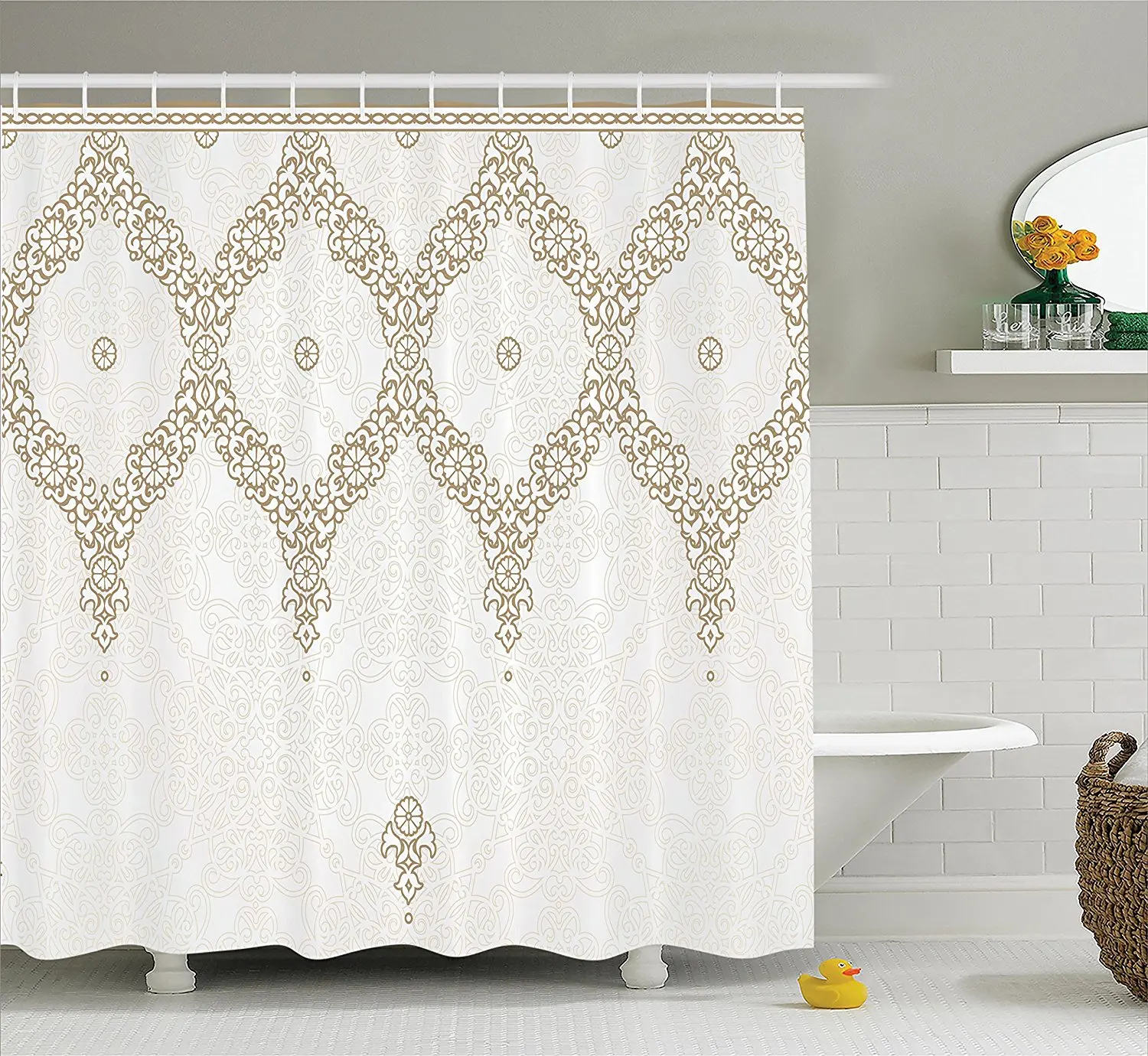 Memory Home Shower Curtain Decorative Ornate Background with Traditional Colored Eastern Element Pattern Fabric Bathroom Curtain
Memory Home Shower Curtain Decorative Ornate Background with Traditional Colored Eastern Element Pattern Fabric Bathroom Curtain