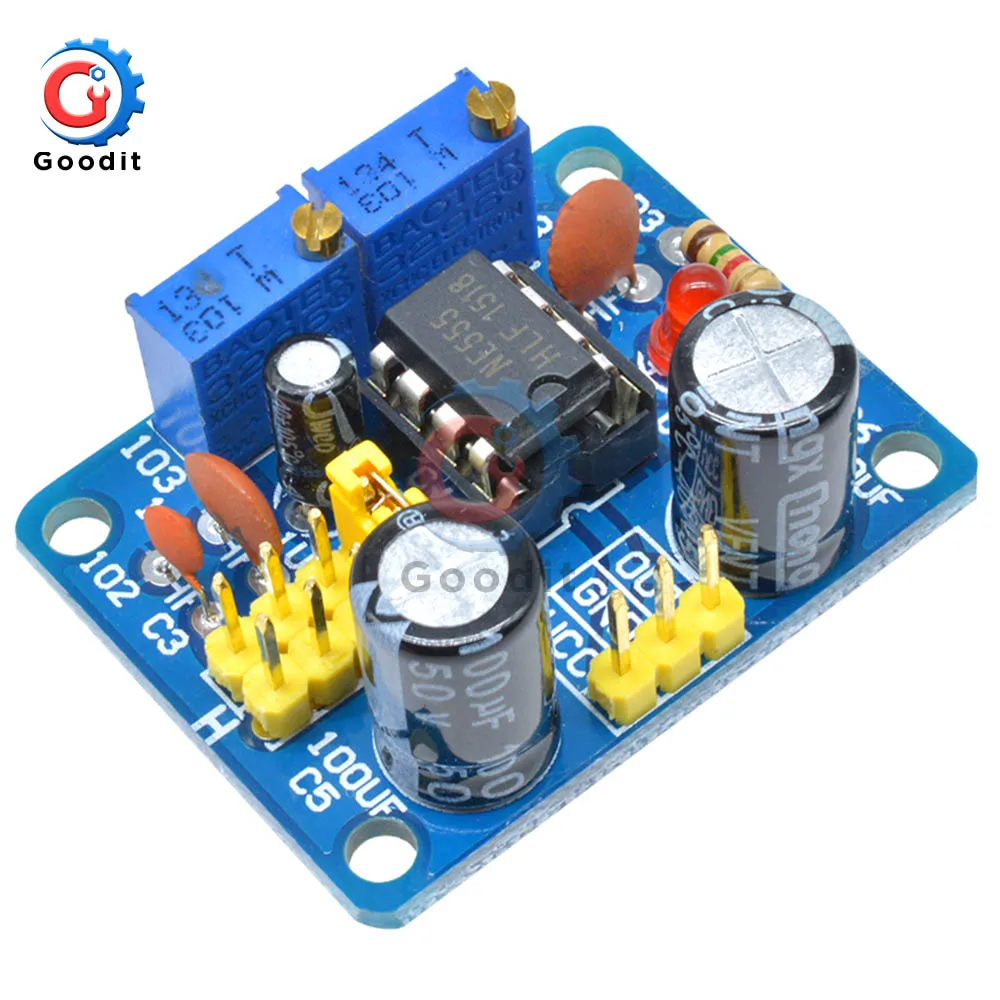 NE555 Pulse Frequency Duty Cycle Signal Generator Square Wave Rectangular Wave Adjustable 555 Board NE555P Module
NE555 Pulse Frequency Duty Cycle Signal Generator Square Wave Rectangular Wave Adjustable 555 Board NE555P Module
