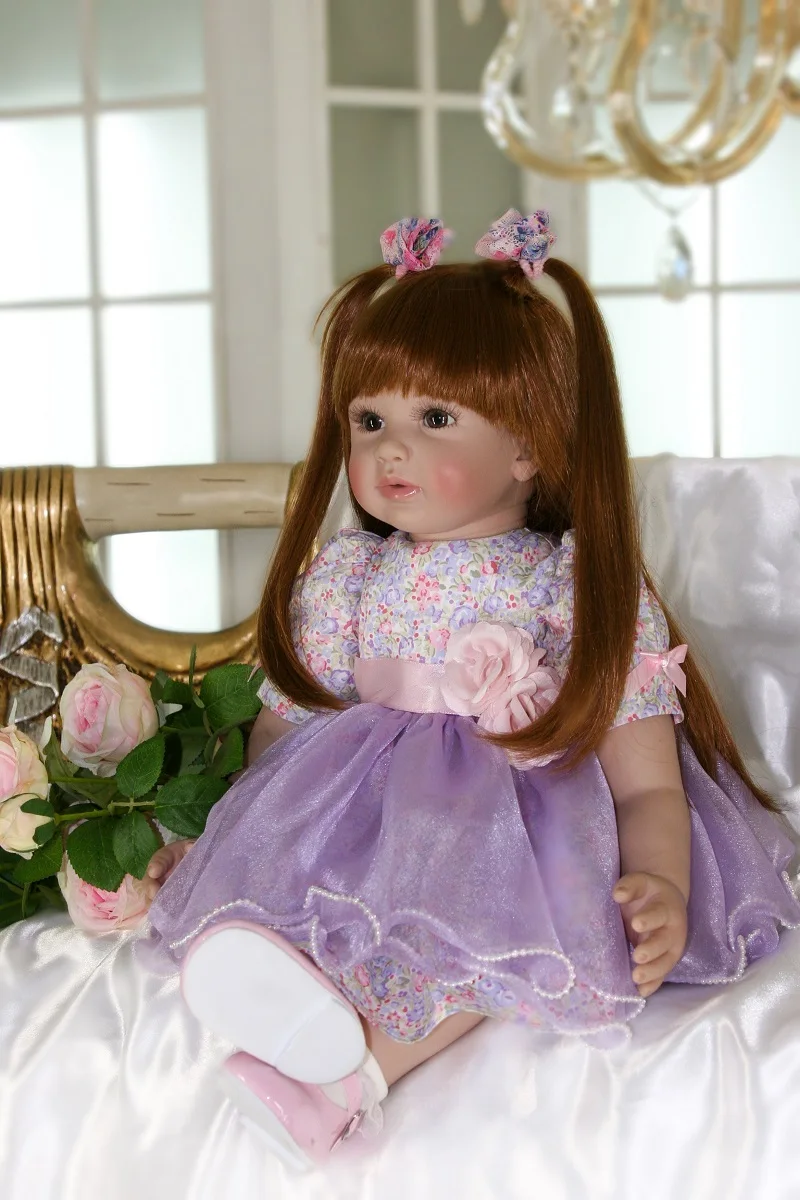 alive Baby Doll Realistic bebe reborn Boneca Toy 24inch brown hair Princess Soft Silicone Kids bed time plamates Birthday Gift
alive Baby Doll Realistic bebe reborn Boneca Toy 24inch brown hair Princess Soft Silicone Kids bed time plamates Birthday Gift