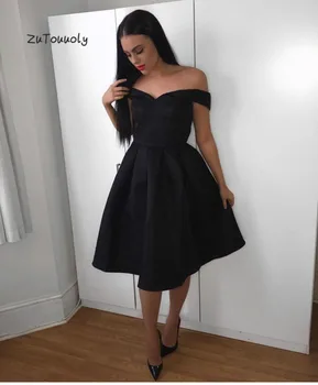Cheap Midi Evening Dress Black A Line Off The Shoulder Satin Short Prom Gowns Fitted Plus Size Australia Formal Evening Dress
Cheap Midi Evening Dress Black A Line Off The Shoulder Satin Short Prom Gowns Fitted Plus Size Australia Formal Evening Dress