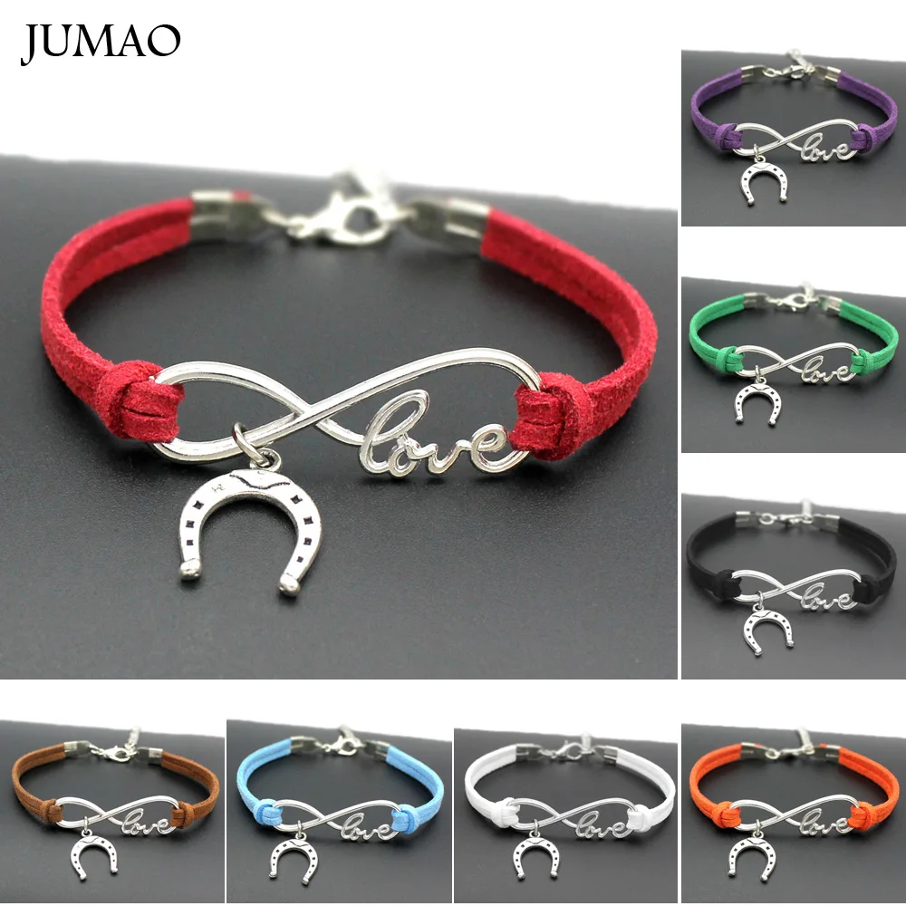 2018 Women Stylish Infinity Love Horseshoe Charms Bracelets Horse Hoof Leather Bracelet Friendship Gift
2018 Women Stylish Infinity Love Horseshoe Charms Bracelets Horse Hoof Leather Bracelet Friendship Gift