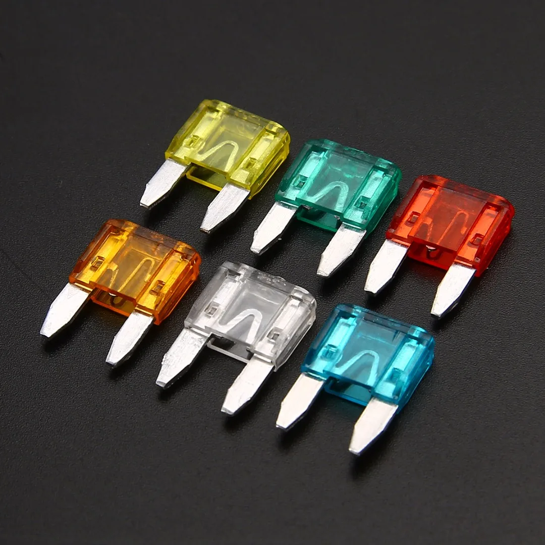 60pcs/set Durable Mini Blade Fuses Auto Car Truck Assortment Fuse Kit 5A 10A 15A 20A 25/30A for Auto Car Truck