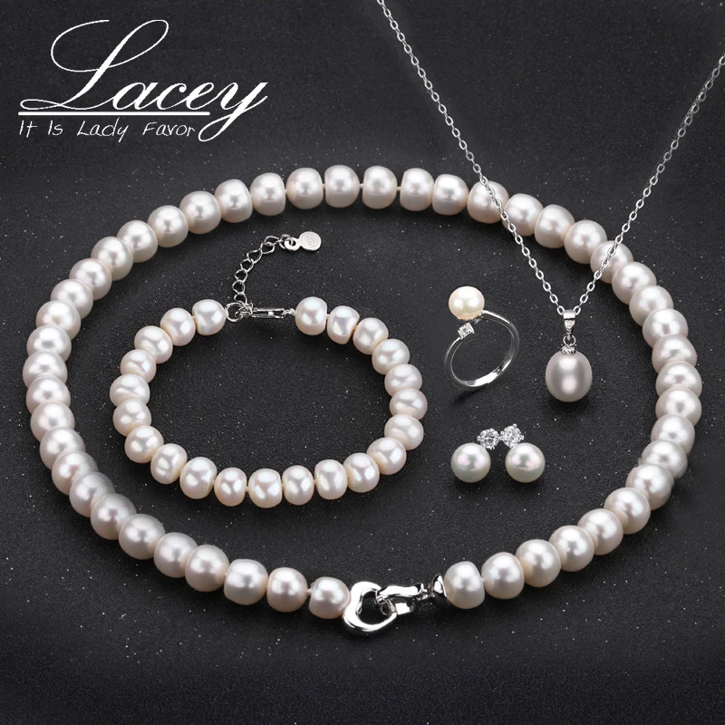 Fashion Real Pearl Necklace Sets For Women,Natural Freshwater Pearl Necklace Bracelet Earrings Ring 925 Silver Jewelry Sets
Fashion Real Pearl Necklace Sets For Women,Natural Freshwater Pearl Necklace Bracelet Earrings Ring 925 Silver Jewelry Sets