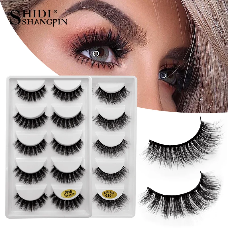 SHIDISHANGPIN 5 pairs eyelashes hand made 3d mink lashes natural long soft mink eyelashes full strip lashes makeup faux cils G60
SHIDISHANGPIN 5 pairs eyelashes hand made 3d mink lashes natural long soft mink eyelashes full strip lashes makeup faux cils G60