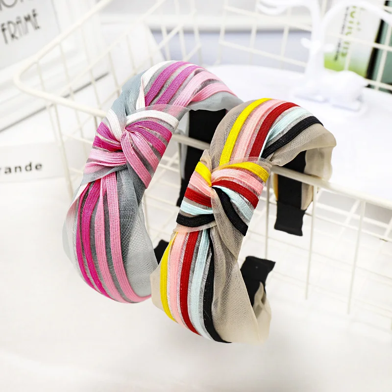 Haimeikang 2019 New Hairband Headband Bezel For Women Fashion Color Striped Mesh Hair Band Top Knot Hair Accessories
Haimeikang 2019 New Hairband Headband Bezel For Women Fashion Color Striped Mesh Hair Band Top Knot Hair Accessories