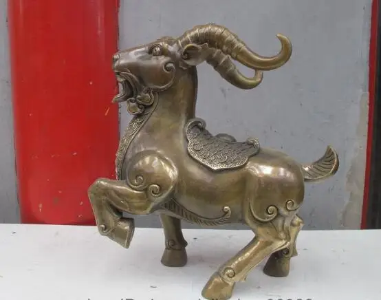 S6373 China Fengshui Copper Bronze Lucky Zodiac Money Wealth Cion Sheep Statue D0318
S6373 China Fengshui Copper Bronze Lucky Zodiac Money Wealth Cion Sheep Statue D0318