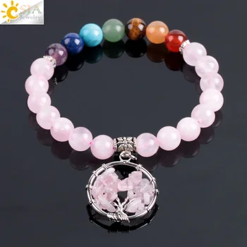 7 Chakra Pink Quartz Tree of Life Bracelets & Bangles for Women Gem Natural Stone Bracelet Mala Beads Meditation Healing E910
7 Chakra Pink Quartz Tree of Life Bracelets & Bangles for Women Gem Natural Stone Bracelet Mala Beads Meditation Healing E910
