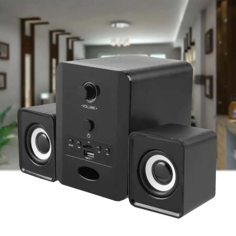 

SADA D-230 Wireless Bluetooth 2.1 Speaker Mini Stereo Column Desktop Computer Bluetooth Speaker TF/U disk FM Radio Music Player