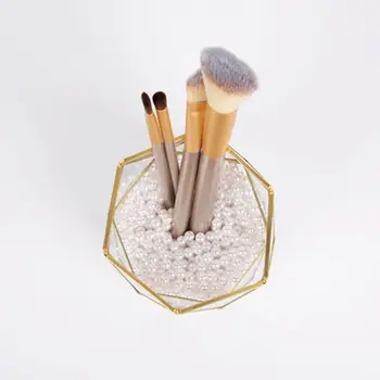 Glass Metal Joint Triangle Pen Holder Makeup Brushes Vase Transparent Gold Storage Box Home Office Desk Organizer Tool
Glass Metal Joint Triangle Pen Holder Makeup Brushes Vase Transparent Gold Storage Box Home Office Desk Organizer Tool
