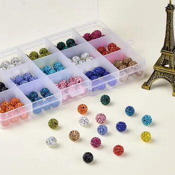 150pcs/box 15 Colors Pave Disco Ball Beads 10mm Round Polymer Clay Rhinestone Beads For DIY Jewelry Making Handicrafts Supplies
150pcs/box 15 Colors Pave Disco Ball Beads 10mm Round Polymer Clay Rhinestone Beads For DIY Jewelry Making Handicrafts Supplies