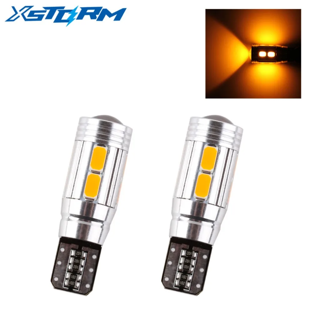 2Pcs T10 W5W LED Bulbs 10SMD CANBUS OBC Error Free LED Lamp 501 dash Car LED bulbs interior Auto Lights Source parking 12V Amber
2Pcs T10 W5W LED Bulbs 10SMD CANBUS OBC Error Free LED Lamp 501 dash Car LED bulbs interior Auto Lights Source parking 12V Amber