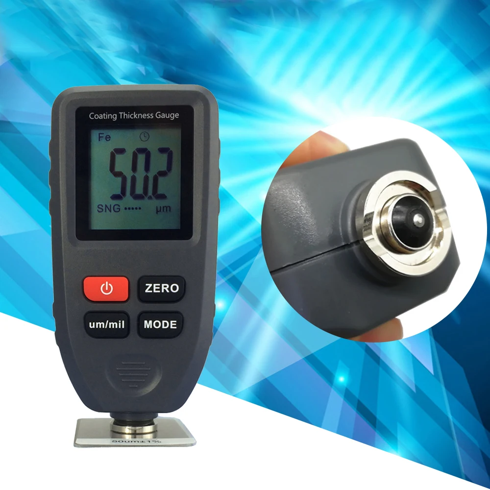 TC-100 Digital Paint Coating Thickness Gauge Thickness Meter with LCD Display Electroplate Feeler Tester for Car Instrument
TC-100 Digital Paint Coating Thickness Gauge Thickness Meter with LCD Display Electroplate Feeler Tester for Car Instrument