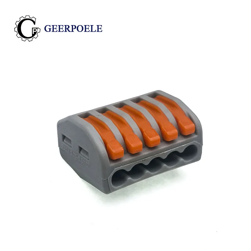 5 pcs/lot 222-415 (PCT215) 5 pin Block Compact Wire Wiring Connector Conductor Terminal With Lever 0.08-2.5mm2
5 pcs/lot 222-415 (PCT215) 5 pin Block Compact Wire Wiring Connector Conductor Terminal With Lever 0.08-2.5mm2