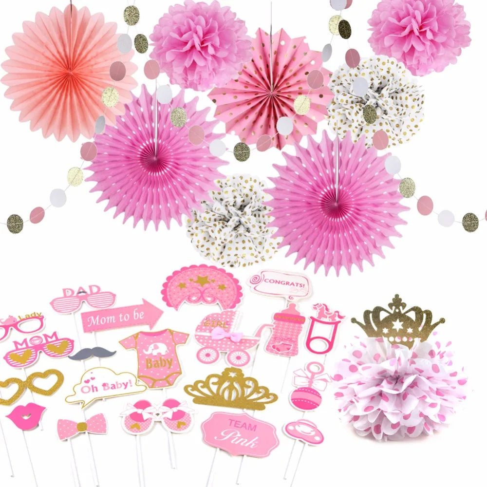 Girl Baby Shower Decorations Pink And Gold Princess Birthday Wedding Party Decoration Pom Poms Paper Fans Photo Props 11 Pieces
Girl Baby Shower Decorations Pink And Gold Princess Birthday Wedding Party Decoration Pom Poms Paper Fans Photo Props 11 Pieces