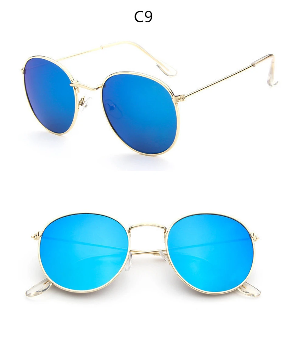 2018 Luxury Mirror Sunglasses WomenMen Brand Designer Glasses Lady Round Sun Glasses Beat Oculos De Sol Gafas (9)
