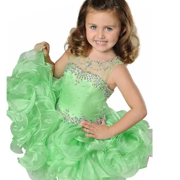2019 New Green Tulle Flower Girl Dresses Mini Bead Crystal vestido casamento menina flower girl robe
2019 New Green Tulle Flower Girl Dresses Mini Bead Crystal vestido casamento menina flower girl robe