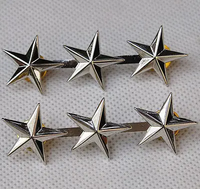 WW2 Pair Of WW2 US Army Officer 3 Star Lieutenant General Rank Badges Pin - US092
WW2 Pair Of WW2 US Army Officer 3 Star Lieutenant General Rank Badges Pin - US092