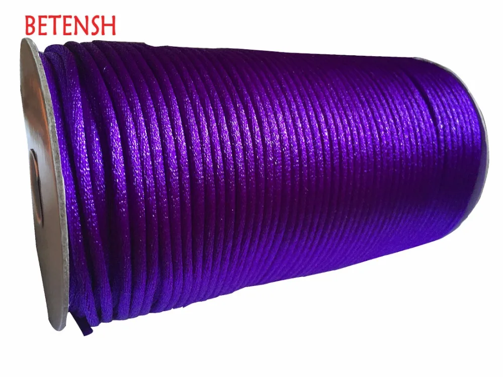 2mm Purple Nylon Cord Jewelry Findings Accessories Rattail Satin Macrame Rope Bracelet Beading Cords 350m/roll
2mm Purple Nylon Cord Jewelry Findings Accessories Rattail Satin Macrame Rope Bracelet Beading Cords 350m/roll