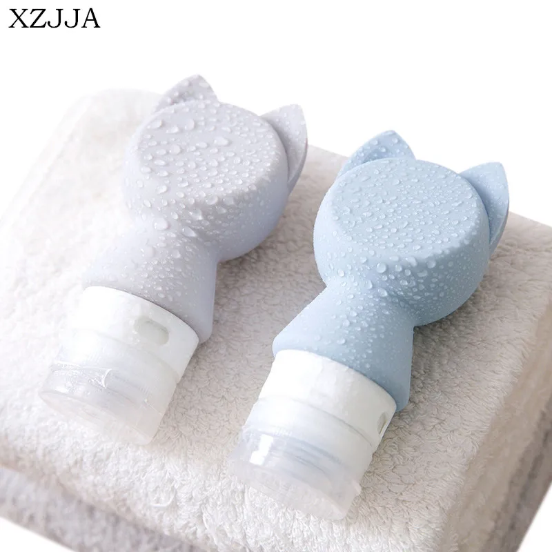 

XZJJA Creativity Cartoon Portable Mini Trave Packing Bottle For Shampoo Shower Gel Silicone Squeeze Tube Containers