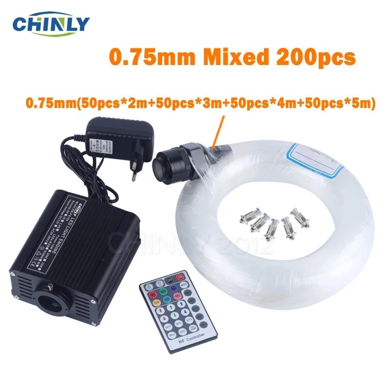 Colorful LED Fiber Optic Star Ceiling Light Kit 150pcs 0.75mm 2M optical fiber+16W RGB Light Engine+28Key Remote
Colorful LED Fiber Optic Star Ceiling Light Kit 150pcs 0.75mm 2M optical fiber+16W RGB Light Engine+28Key Remote